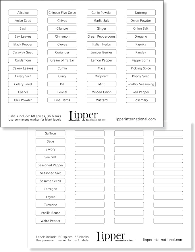Lipper International 8724 Three-Tier Tilt-Down Kitchen and Cooking Spice Drawer Rack with 96 Labels, Silver, 24 Bottle Capacity