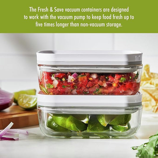 ZWILLING Fresh & Save 2-Piece Small Glass Airtight Food Storage Container, Meal Prep Container