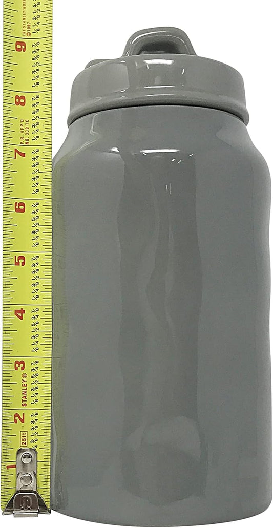 Rae Dunn by Magenta Ceramic Food Storage Canisters (9.5" in Height, Coffee/Grey/White Font)