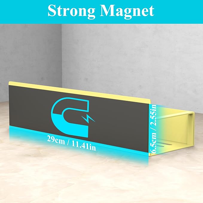4 Pack Magnetic Spice Storage Rack Organizer for Refrigerator and Oven, Yellow Fridge Organizers and Storage