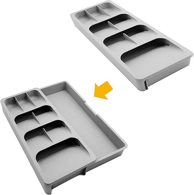 Kitchen DrawerStore Expandable Set，Expandable Plastic Kitchen Cabinet Drawer Storage Organizer Tray - for Storing Organizing Cutlery, Spoons, Cooking Utensils, Gadgets