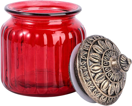 BESPORTBLE 1pc Red Airtight Jar Sealed Jar Sealed Canister Storage Can Storage Container Sealed Bottle Glass Can Glass Jar Sealing Can Tea Jar Storage Jar Storage Tank Food Container
