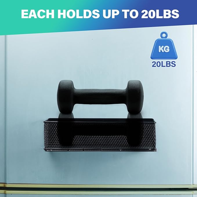 Magnetic Spice Rack for Refrigerator,2 Pack Magnetic Spice Rack for Kitchen Organization，Magnetic Spice Shelf Rack Organizer for Side of Refrigerator Fridge，Kitchen Storage Organizer,Black