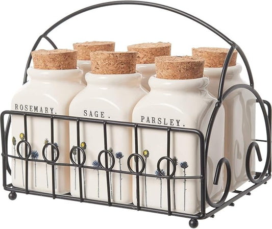 Rae Dunn by Magenta 6 Jar Spice Rack (Spice Rack)