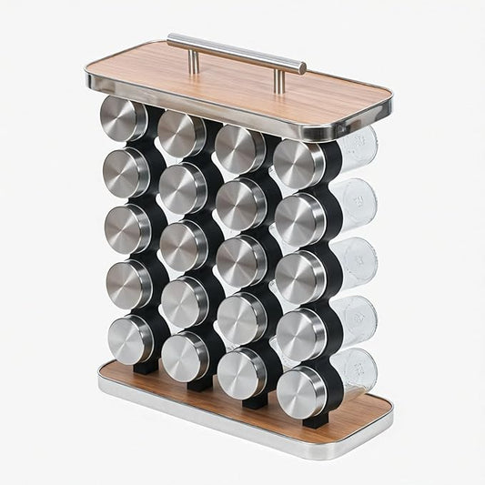 Spice Rack Organizer And Storage - Countertop Vertical Spice Rack With Jars - Especieros Para Cocina Moderno