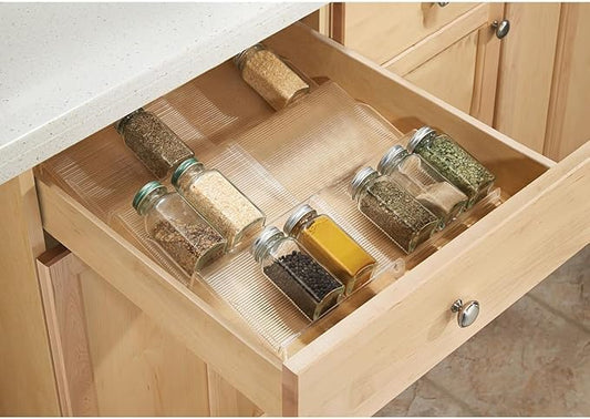 Spice Drawer Organizer for Kitchen: Acrylic Seasoning Organizer Drawer for Rack Cabinet Drawers