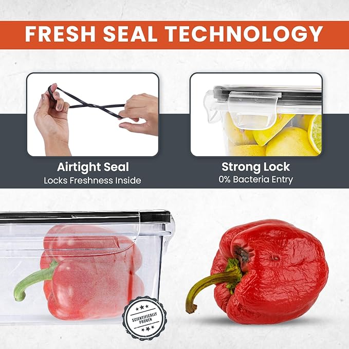 RFAQK 60 PCS Food Storage Containers with Lids Airtight-75 OZ to 1.2 OZ-Leakproof Clear Plastic Meal Prep Containers Reusable-Microwave and Dishwasher Safe