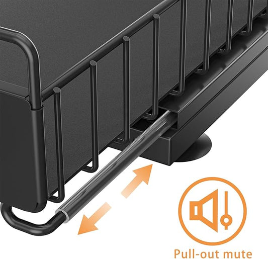 Under Sink Organizer, 2 Packs Under Sink Organizers and Storage, Slide Out Pull Out Cabinet Organizer Shelf with Metal Drawers for Kitchen Bathroom Pantry, Black