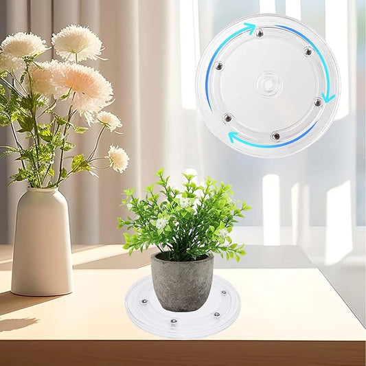 1PCS 3" Clear Acrylic Lazy Susan, Small Turntable Ball Bearing Rotating Tray, Lazy Susan Turntable Organizer for Spice Rack Table Pantry Bathroom Organizers and Storage