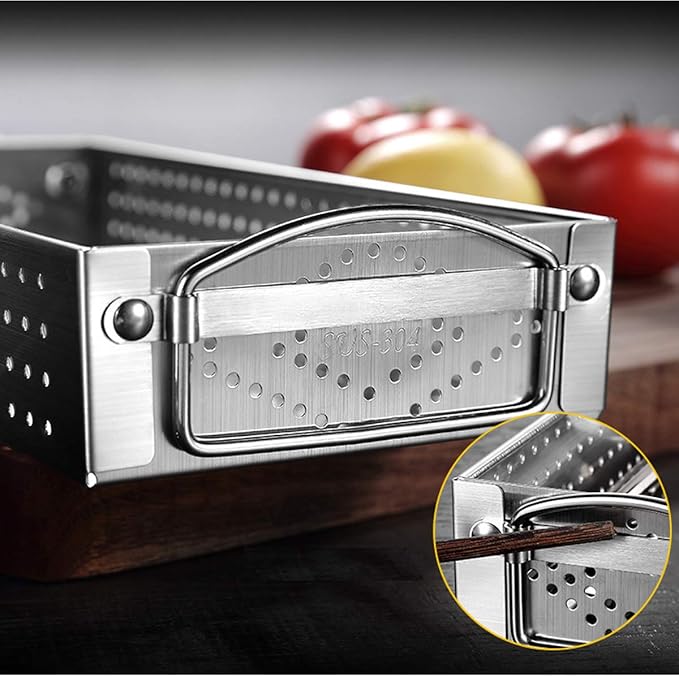 Mesh Cutlery Tray- 1 Compartments 304 Stainless Steel Kitchen Utensil Drawer Organizer/Silverware Storage Kitchen Utensil Flatware Tray - 12.0x5.5X2.0 Inch