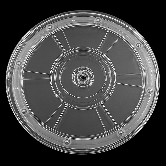 1 Pack 7.87 inch Lazy Susan Turntable - Acrylic Ball Bearing Rotating Tray for Cake, Spice Rack - Perfect for Kitchen Pantry with 360˚Rotation