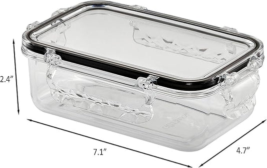 Airtight Food Storage Container With Lid (21.6oz) Leak-Proof Lunch Box | BPA-Free | Meal Prep | Microwave, Freezer and Dishwasher Safe | Kitchen Fridge Organizer Boxes | Fresher Food