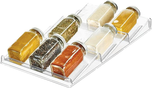 iDesign 3-Tier Spice Drawer Organizer –Linus Collection – Clear