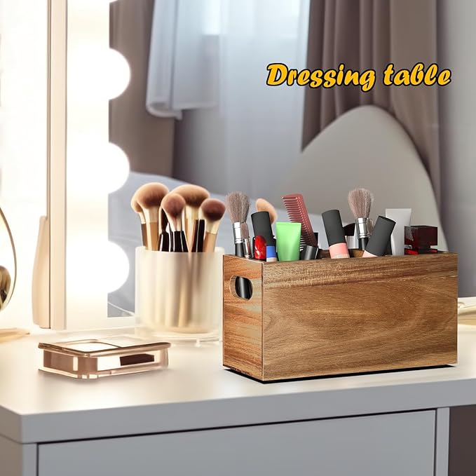 Silverware holder, Acacia Wooden silverware organizer, Utensil holder for party, Utensil holder for party for Countertop Spoon and Fork Holder Flatware Utensils Caddy for Party-1pcs
