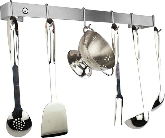 Enclume Premier 36-Inch Utensil Bar Wall Pot Rack, Stainless Steel