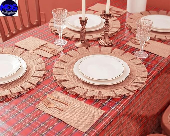 MDS Pack Of 75 Wedding Burlap 4 x 8 Burlap Lace Utensil Cutlery Holders Pouch Silverware Holder Knifes Forks Bags Burlap Napkin Bag for Rustic Wedding Party and Tableware Decorations