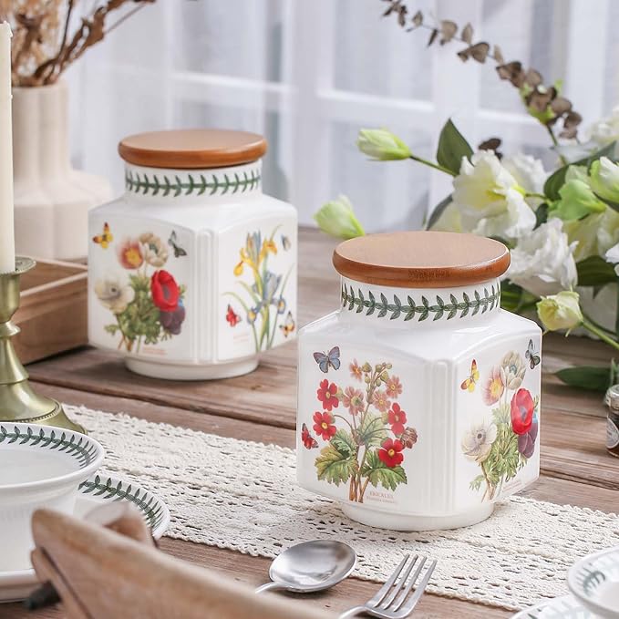 KXZ 1PCS Ceramic Kitchen Jars, Food Storage Jars, Round Ceramic Cookie Jars, Household Containers, Suitable For Storing Tea, Coffee Beans, Spices Or Snacks