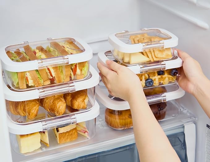 Felli Duo Loc Lunch Meal Prep Containers Microwave Safe Tritan Plastic BPA FREE, Leak Proof Food Storage Container for Leftovers Kitchen Fridge Freezer, Reusable On the Go Travel Box (Beginner 3pk)