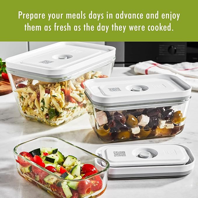 ZWILLING Fresh & Save 3-pc Glass Food Storage, Meal Prep Container, Assorted Sizes