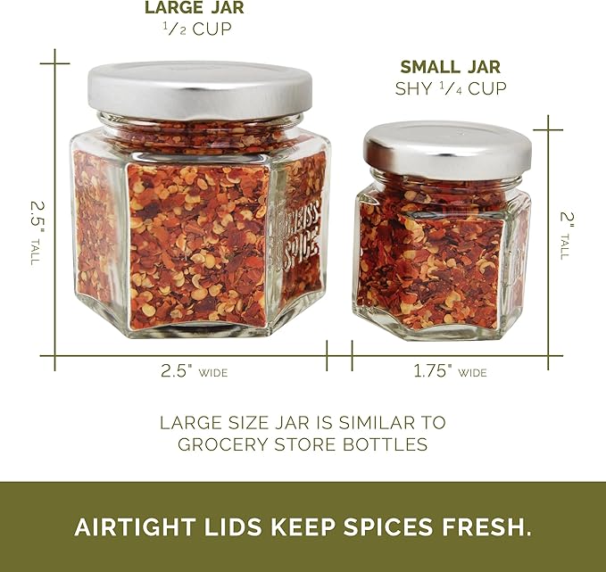 Gneiss Spice Basic Kit | 12 Magnetic Spice Jars Filled With Organic Seasonings (Large Jars)…