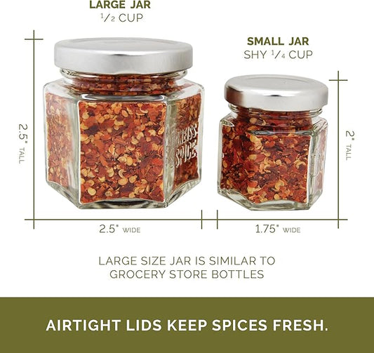 Gneiss Spice Basic Kit | 12 Magnetic Spice Jars Filled With Organic Seasonings (Large Jars)…