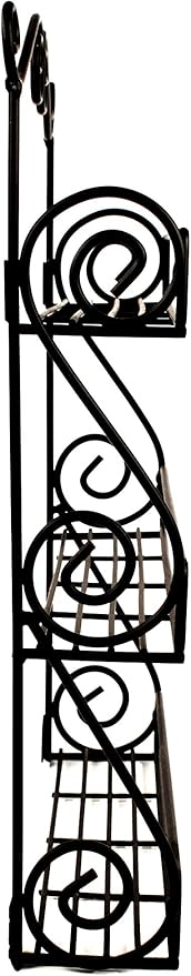 Spectrum Diversified Scroll Spice Wall Mount Rack, Black