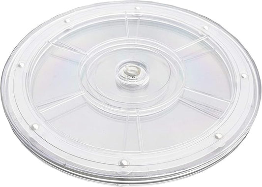 FixtureDisplays® 8" Clear Plastic Spinner Lazy Susan Turntable Organizer for Spice Rack Table Cake Kitchen Pantry Decorating 16973-FBA
