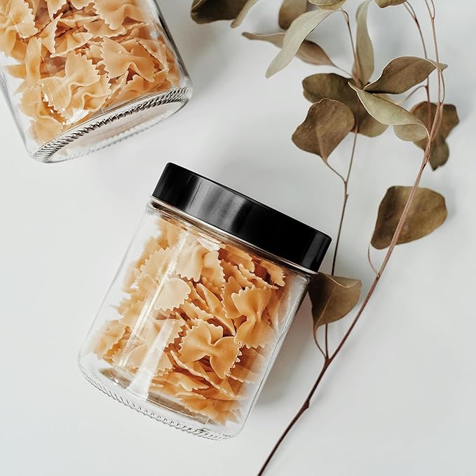 16 Pack 8 OZ Glass Jars with Lids gift for women,Candle Jars,Glass Jar for Candles, Samples, Spices, Powders