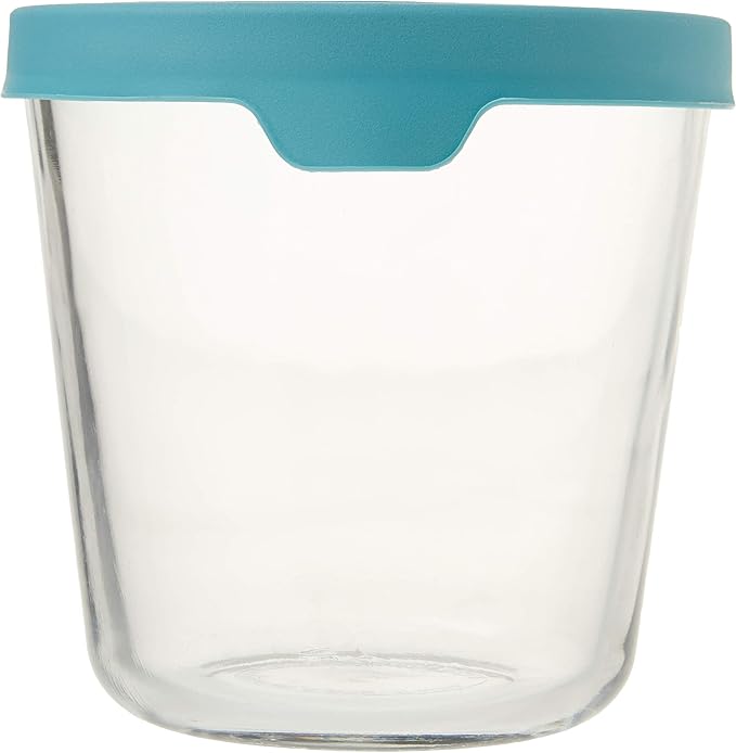 Anchor Hocking Preperation Glass Food Storage, 7 Cup Tall, Mineral Blue