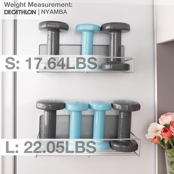 Strong Magnetic Spice Rack For Refrigerator, Large Size Space Saving Organizer, Durable Shelf for Oven, Fridge - 4 Pack - Iron - Ultimate Gray
