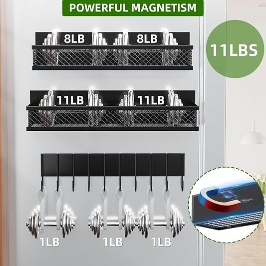Magnetic Spice Rack for Refrigerator, 3 Pack Magnetic Shelf for Refrigerator, Movable Magnetic Basket is Used for Side Storage in Ovens, Microwaves, or Washing Machines