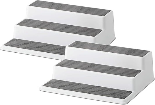 Copco 5220597 Non-Skid 3-Tier Spice Pantry Kitchen Cabinet Organizer, 10-Inch, Set of 2