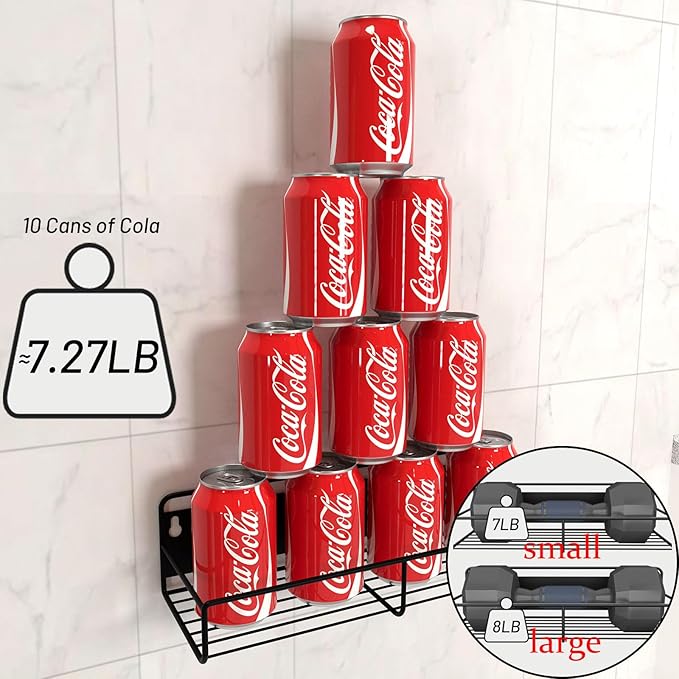 Magnetic Spice Rack for Refrigerator, 4 Pack Strong Magnetic Shelf Kitchen Organizer with 4 Hooks and Adhesive Stickers Black