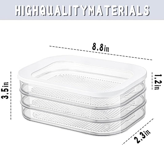 Deli Meat Container Fridge With Lids for Cold Cuts, Lunch Meats, Salami - Meal Prep Containers, BPA-Free 16 oz Square for Lunch Meat