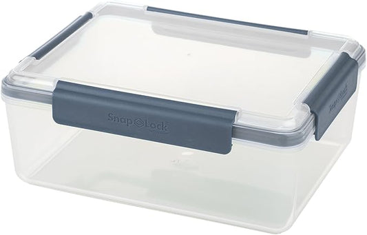20-Cup Container - Gray, SNL-1011GY Easy-To-Open, Leak-Proof Silicone Seal, Snap-Off Lid, Stackable, BPA FREE