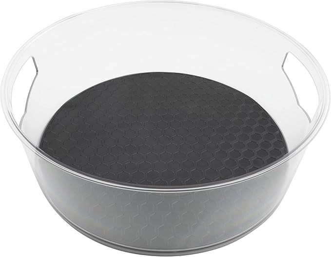 Spectrum Lazy Susan Organizer, Hexa Large (1-Pack) - Lazy Susan Turntable for Cabinet, Refrigerator, Pantry, Table, & Shelf - Rotating & Spinning Pantry Organization - Spice Rack Storage for Fridge