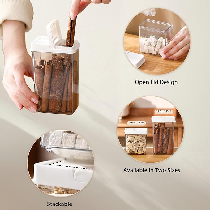 Airtight Food Storage Containers with Lids and Pour Spouts - BPA-Free Kitchen and Pantry Organization, Plastic Canisters for Cereal, Flour, Sugar, and More (Large)