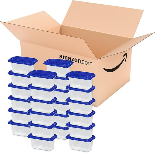 Ziploc Food Storage Meal Prep Containers Reusable for Kitchen Organization, Smart Snap Technology, Dishwasher Safe, Mini Rectangle, 24 Count