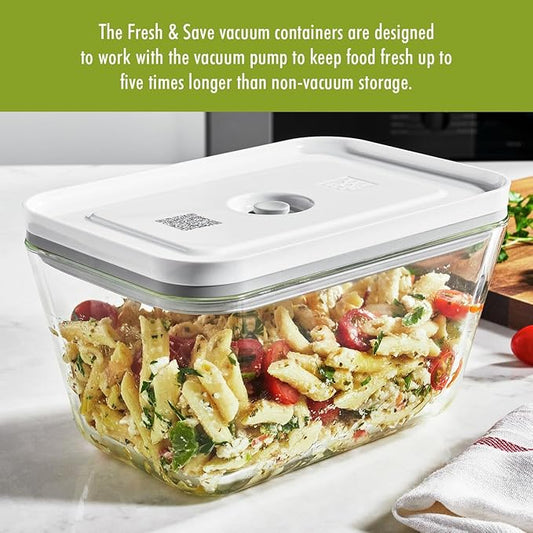 ZWILLING Fresh & Save Glass Large Airtight Food Storage Container, Meal Prep Container, Food Saver