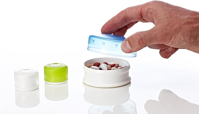 humangear GoTubb | Hard Container | Easy Open | Food-Safe Material, Clear/Green/Blue, Small