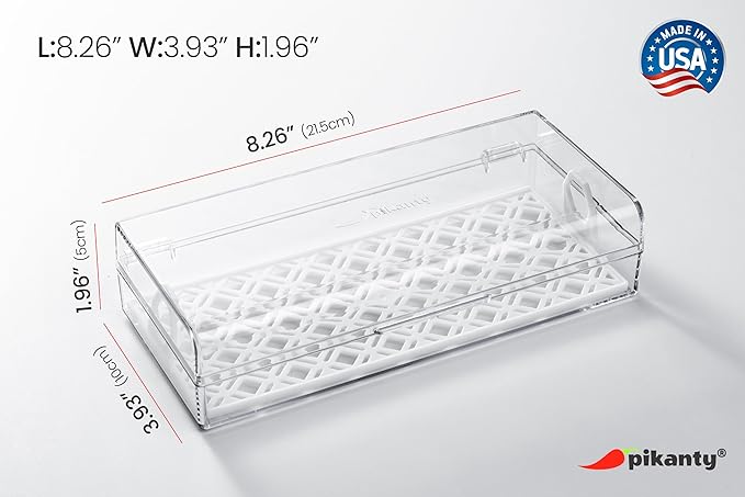 Deli Keeper | Fridge Storage Container with Hinged Lid and Removable Tray | Small Cold Cuts Organizer | Dishwasher Safe | Made in USA