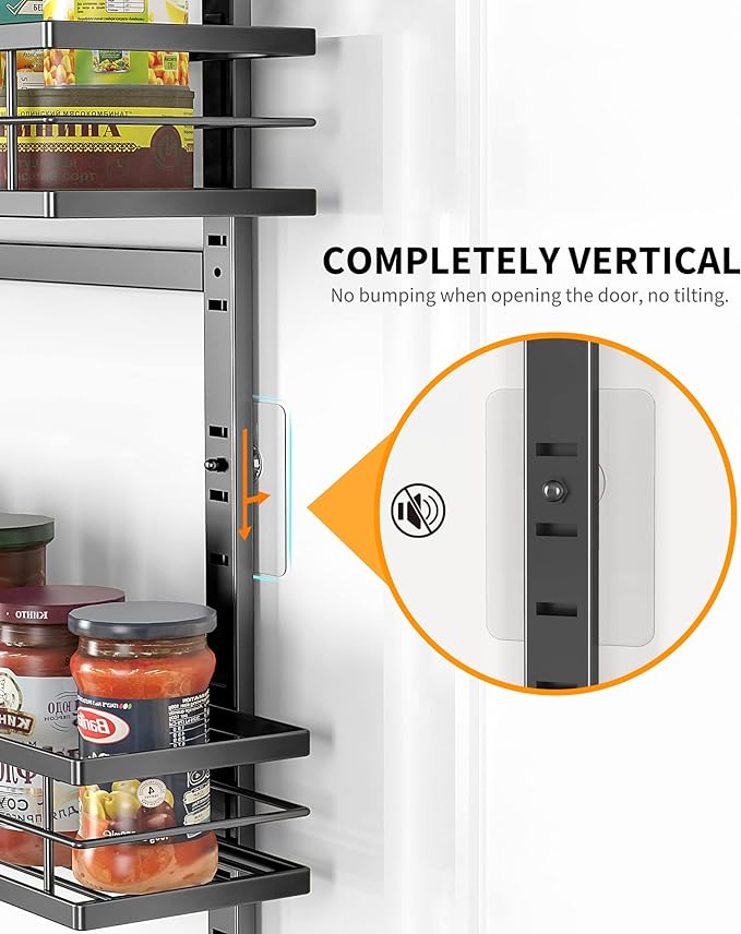 Moforoco 9-Tier Over The Door Pantry Organizer, Pantry Organization and Storage, Black Hanging Basket Wall Spice Rack Seasoning Shelves, Home & Kitchen