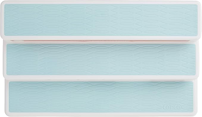 Copco Basics 3-Tier Spice Pantry Kitchen Cabinet Organizer, 15-Inch, Aqua