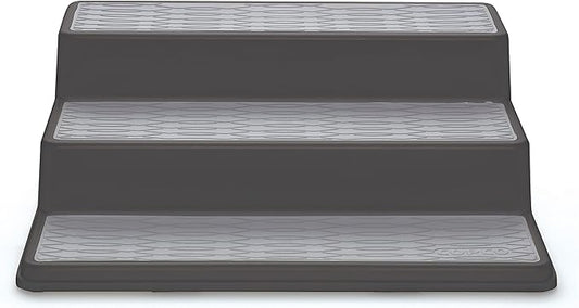 Copco Non-Skid 3-Tier Spice Pantry Kitchen Cabinet Organizer, 10-Inch, Charcoal