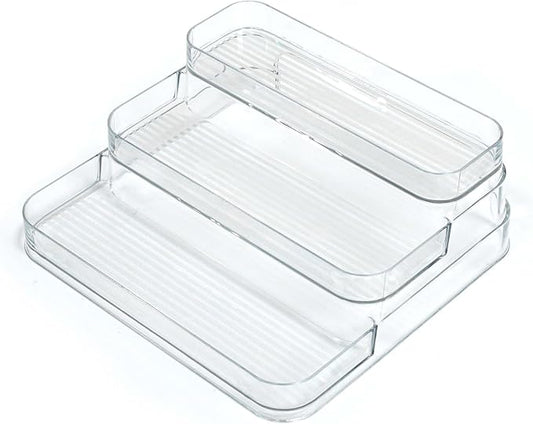 GREATLINK 3-Tier Spice Rack Organizer for Cabinet and Kitchen Countertop, Acrylic Pantry Organizers and Storage for Spice and Seasoning, Ideal for Perfume Organizer & Medicine Cabinet Organizer, 1PCS