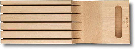 Victorinox In-Drawer Knife Holder - Knife Organizer Drawer Insert for Home Essentials - Holds up to 5 Kitchen Knives - Beech Wood