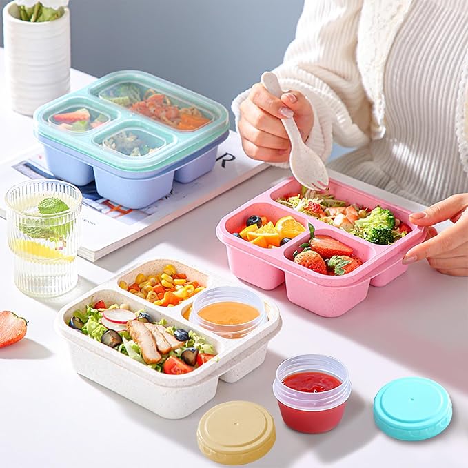 12 Pack Salad Dressing Containers, 2oz Leakproof Sauce Containers with Lids, Portable Lunch Box Accessories, BPA Free, Microwave & Dishwasher Safe