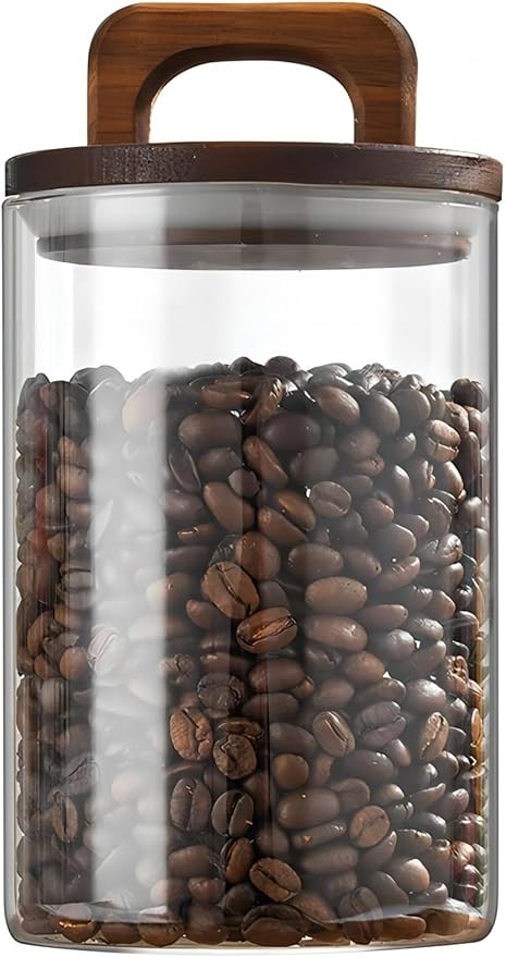 Glass Storage Jars,Clear Glass Jars with Bamboo Lids, Glass Containers,S Kitchen Containers，Glass Food Storage Jars for Candy,Cookie,Rice,Sugar,Flour,Pasta,Nuts,Salad and Spice Jars