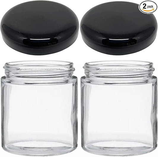 JARMING COLLECTIONS Mason Jars 16 oz Glass Extra Wide Mouth Pint Storage Jars with Lids - BPA Free Plastic Storage Lids - Made in USA - Pint Glass Jars 16 oz with Lids, RYAN16OZBLK