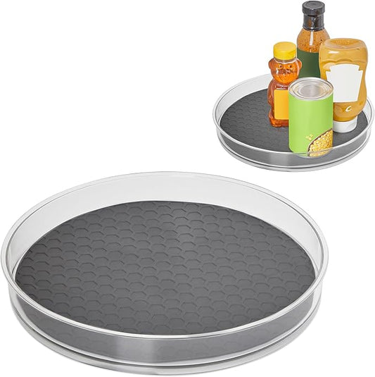 Spectrum Lazy Susan Organizer, Hexa Large 11" - Lazy Susan Turntable for Cabinet, Refrigerator, Pantry, Table, & Shelf - Rotating & Spinning Pantry Organization - Spice Rack Storage for Fridge